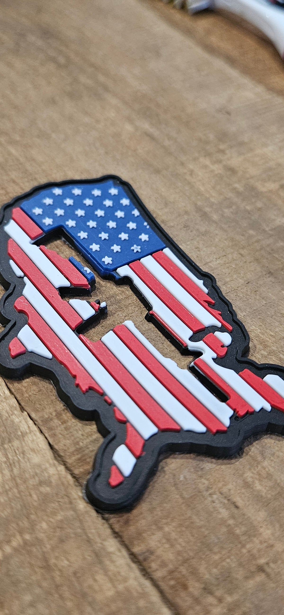 USA Gun Cutout PVC Patches