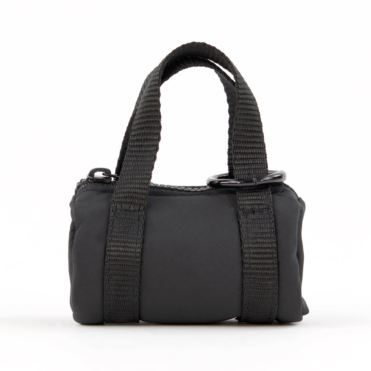 packlab Micro Nano Duffel Keychain - Black Mini Duffel Bag Coin Purse for Lip Balm, Earbuds & Everyday Essentials