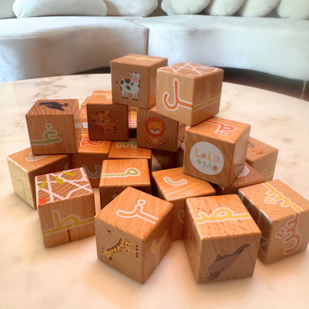 My First ARABIC ALPHABET Blocks with Dry Erase Activity Cards