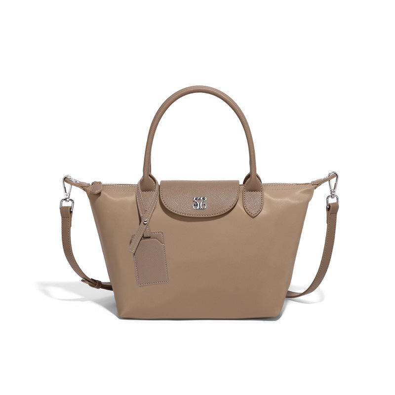 Women's Trendy Nylon Dumplings Fashionable Simple Contrast Handbags
