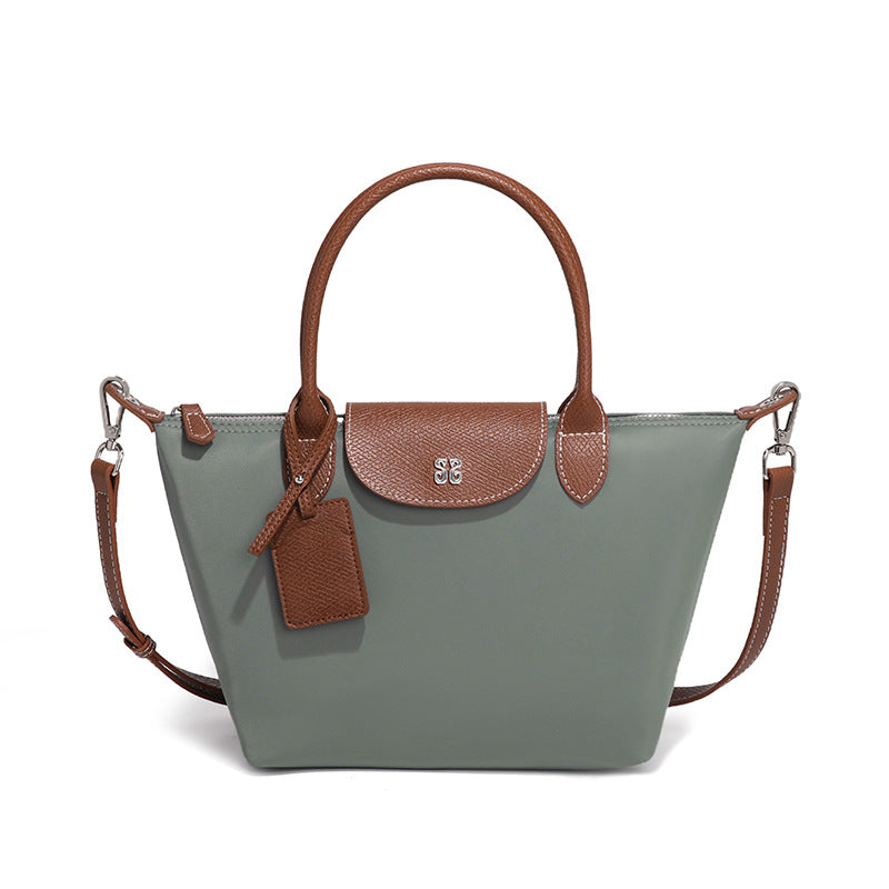 Women's Trendy Nylon Dumplings Fashionable Simple Contrast Handbags