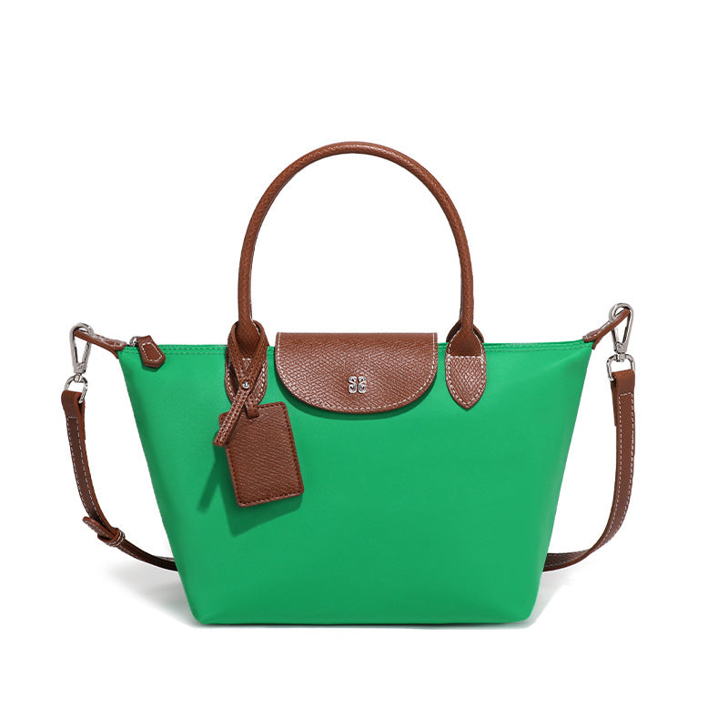 Women's Trendy Nylon Dumplings Fashionable Simple Contrast Handbags