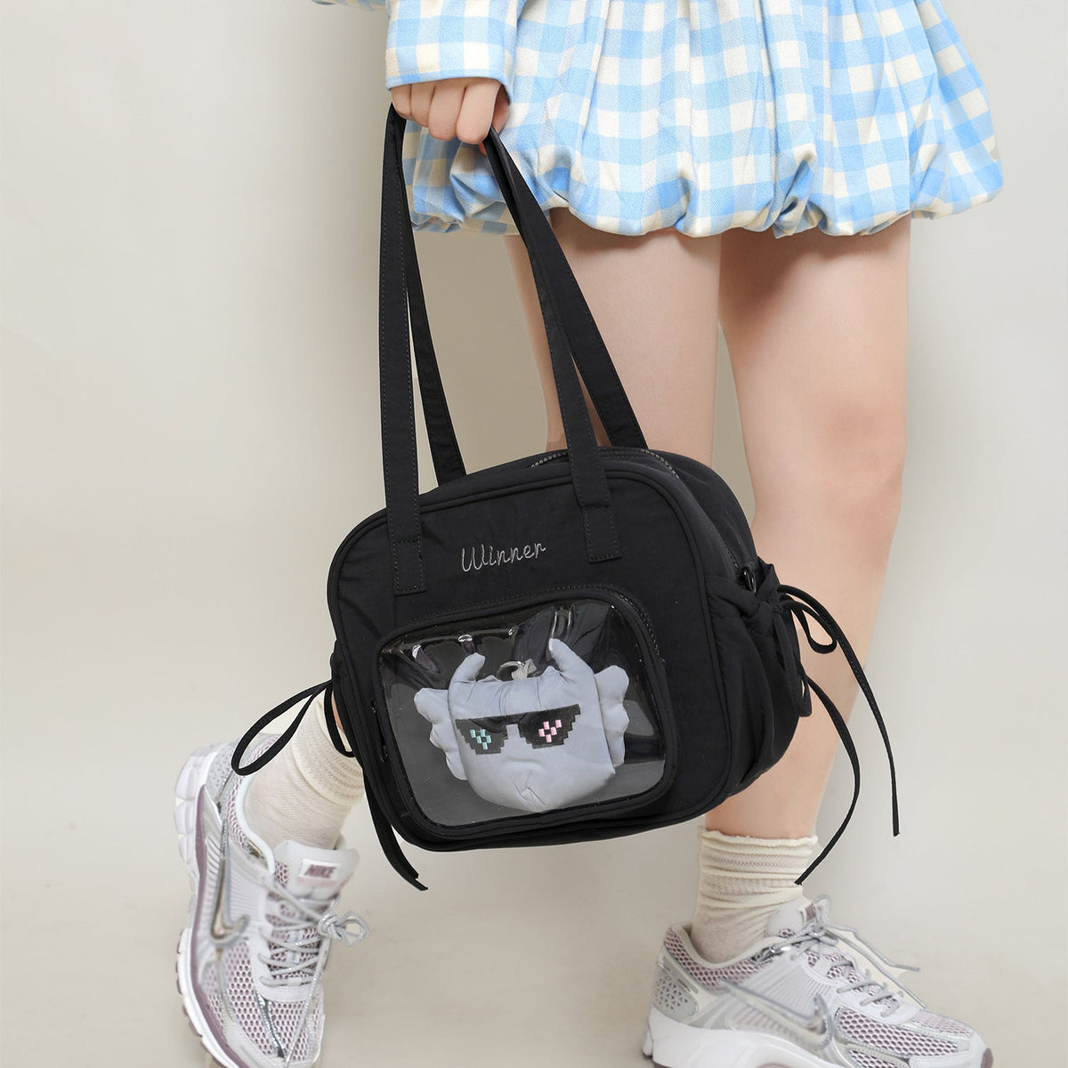 Women's Cartoon Nylon Large Capacity Portable Sundry Handbags