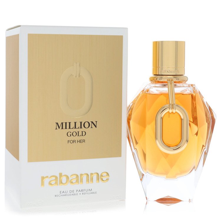 Paco Rabanne Million Gold by Paco Rabanne Eau De Parfum Refillable Spray 3 oz for Women
