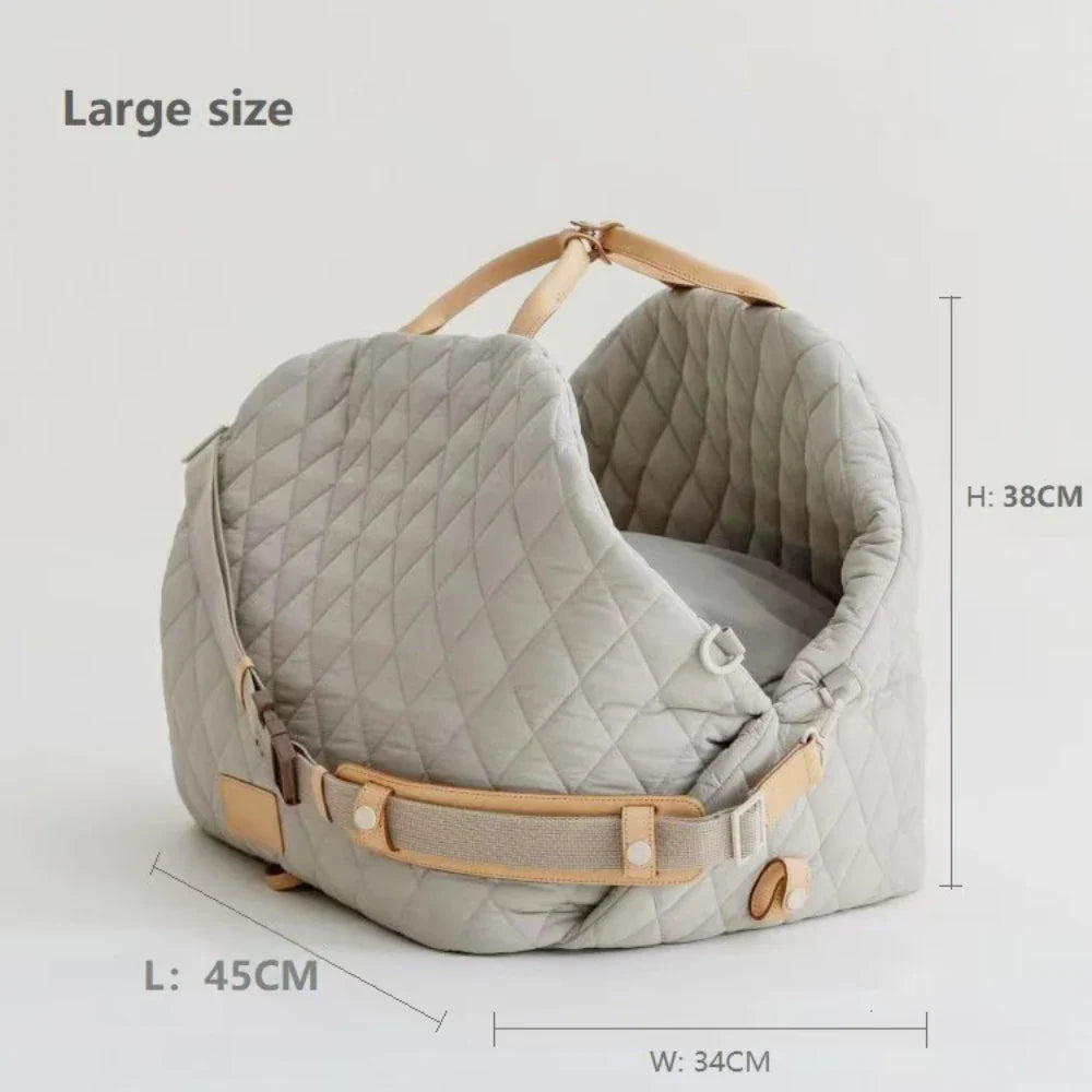 Upgraded pet dog house nylon waterproof pet bag, detachable handbag, car dual-use travel cat house dog house