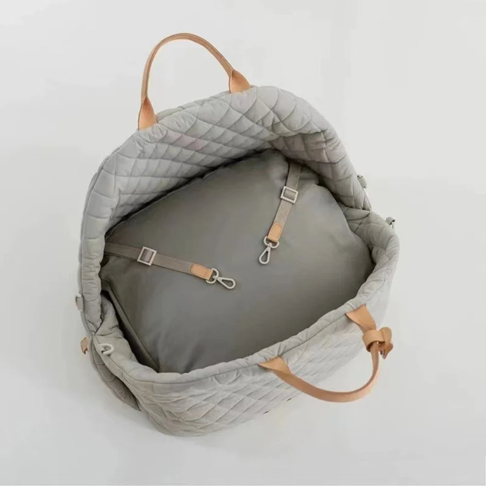 Upgraded pet dog house nylon waterproof pet bag, detachable handbag, car dual-use travel cat house dog house