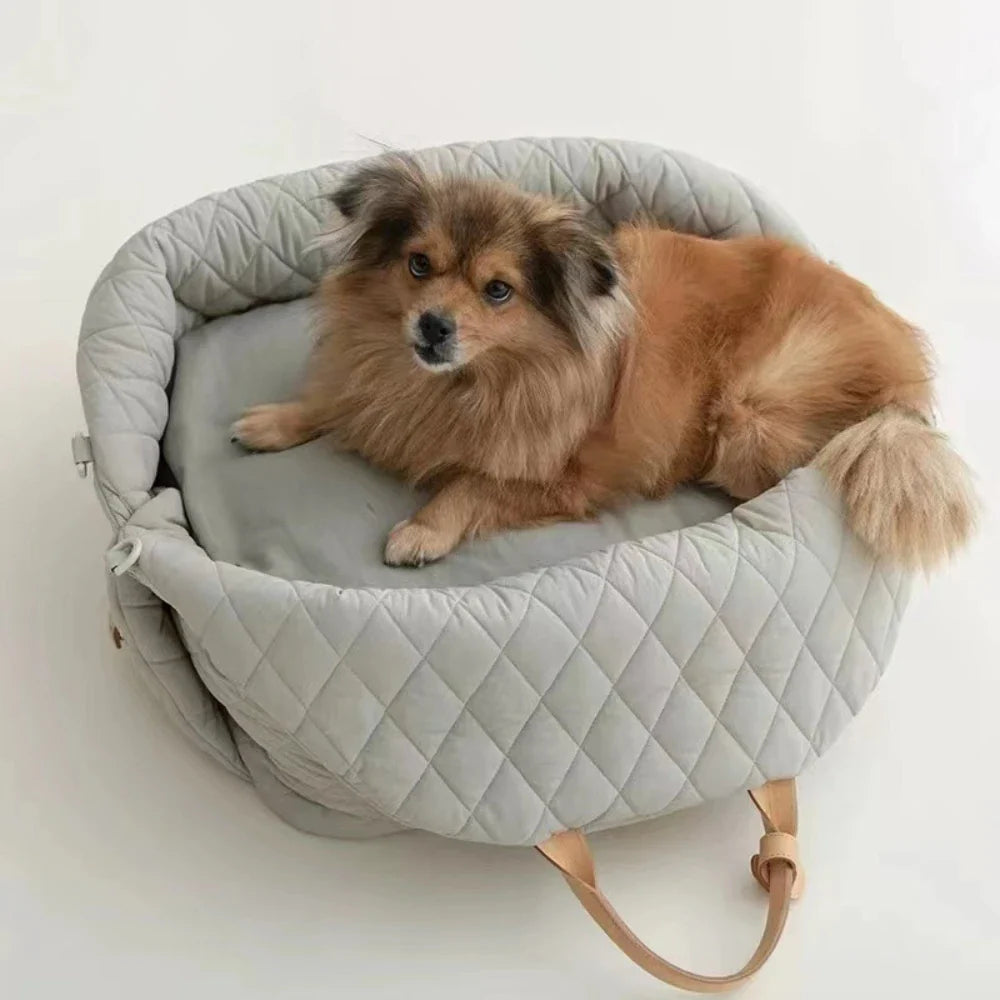 Upgraded pet dog house nylon waterproof pet bag, detachable handbag, car dual-use travel cat house dog house