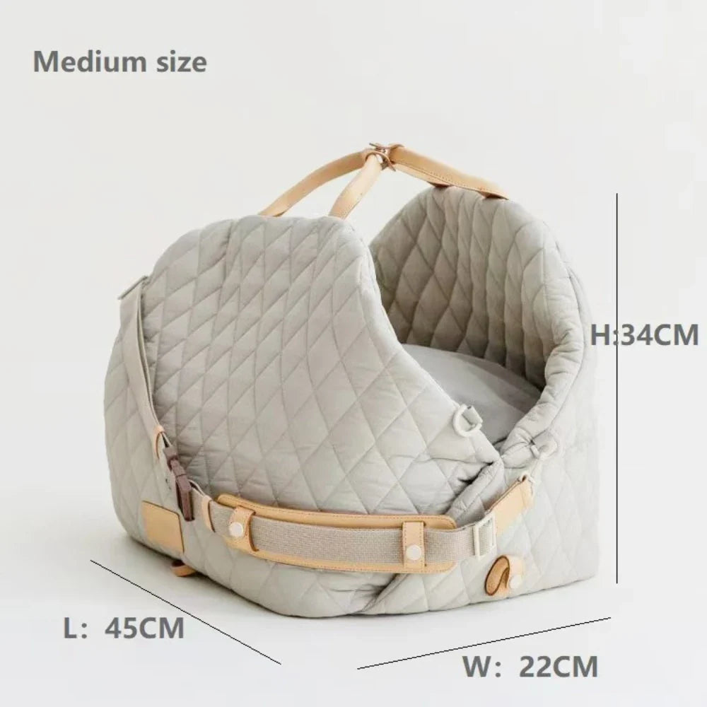 Upgraded pet dog house nylon waterproof pet bag, detachable handbag, car dual-use travel cat house dog house