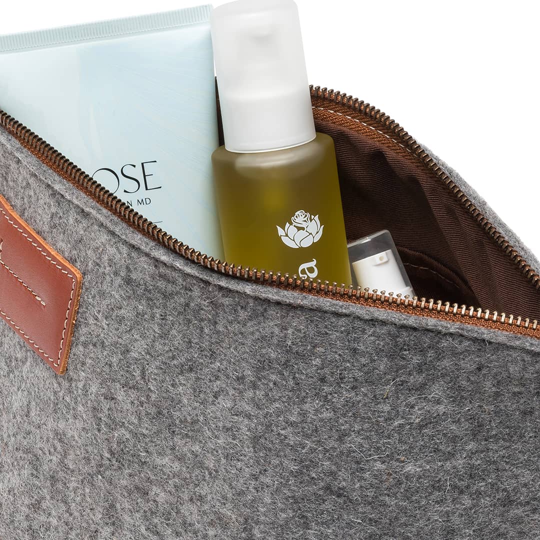 Felt and Leather Travel Kit
