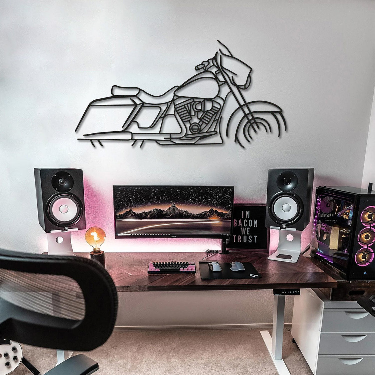 Harley Davidson Street Glide Metal Motorcycle Wall Art - MT1094