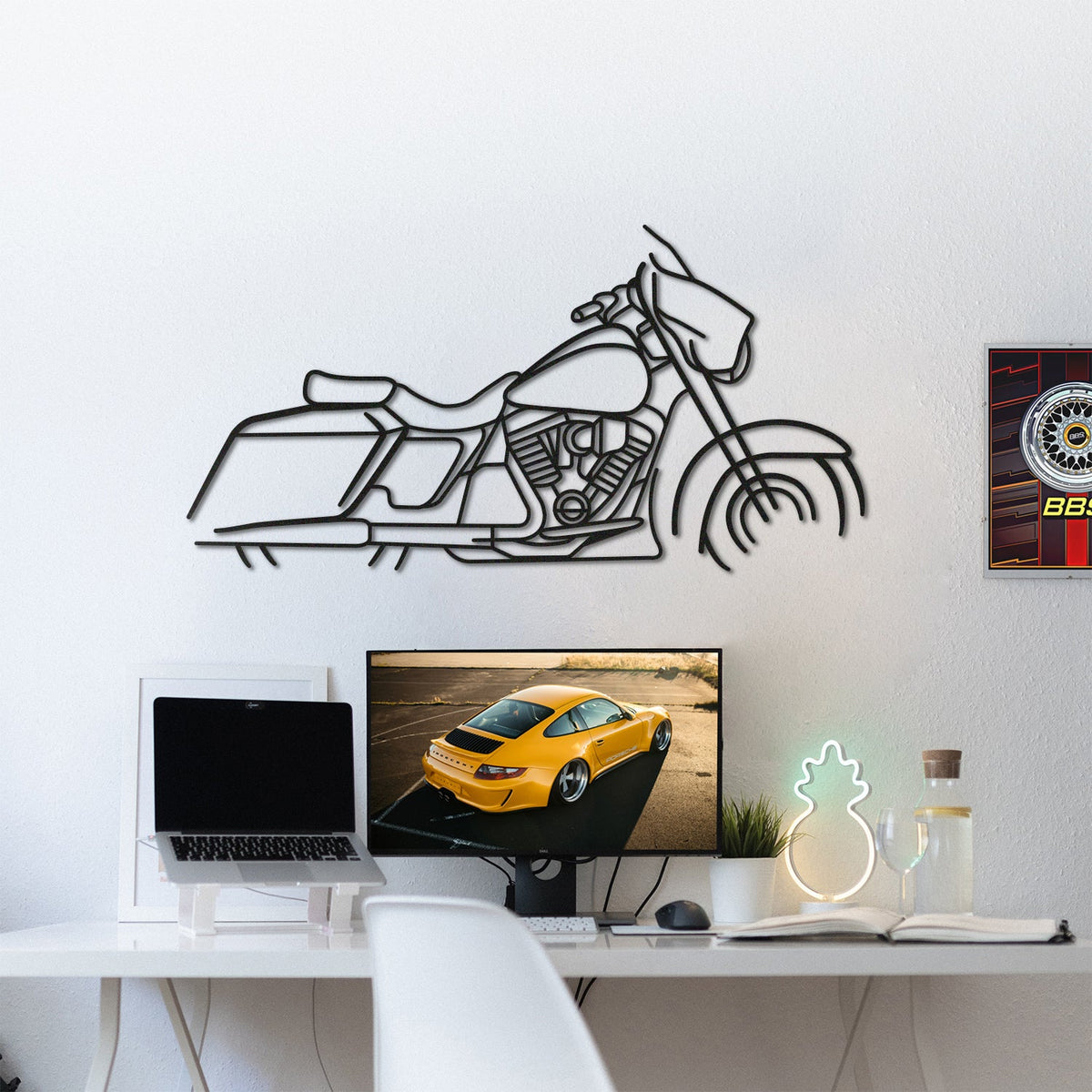 Harley Davidson Street Glide Metal Motorcycle Wall Art - MT1094