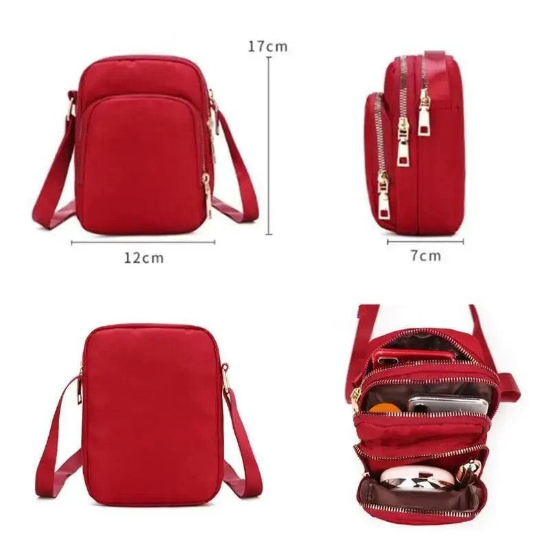 New Trendy Crossbody Zipper  Shoulder Bag For Ladies And Girls Multifunction Handbag Wrist Purse For Females